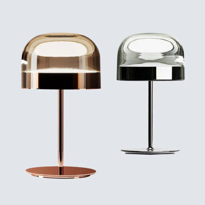 Domed Shade Metallic Gloss Minimalist Table Lamp