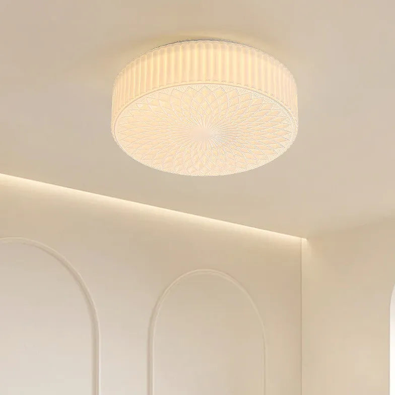 Folding Fan Bedroom White Flush Ceiling Lights