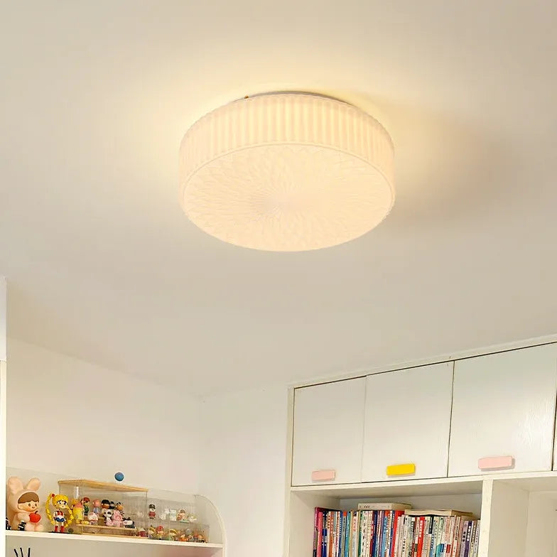 Folding Fan Bedroom White Flush Ceiling Lights