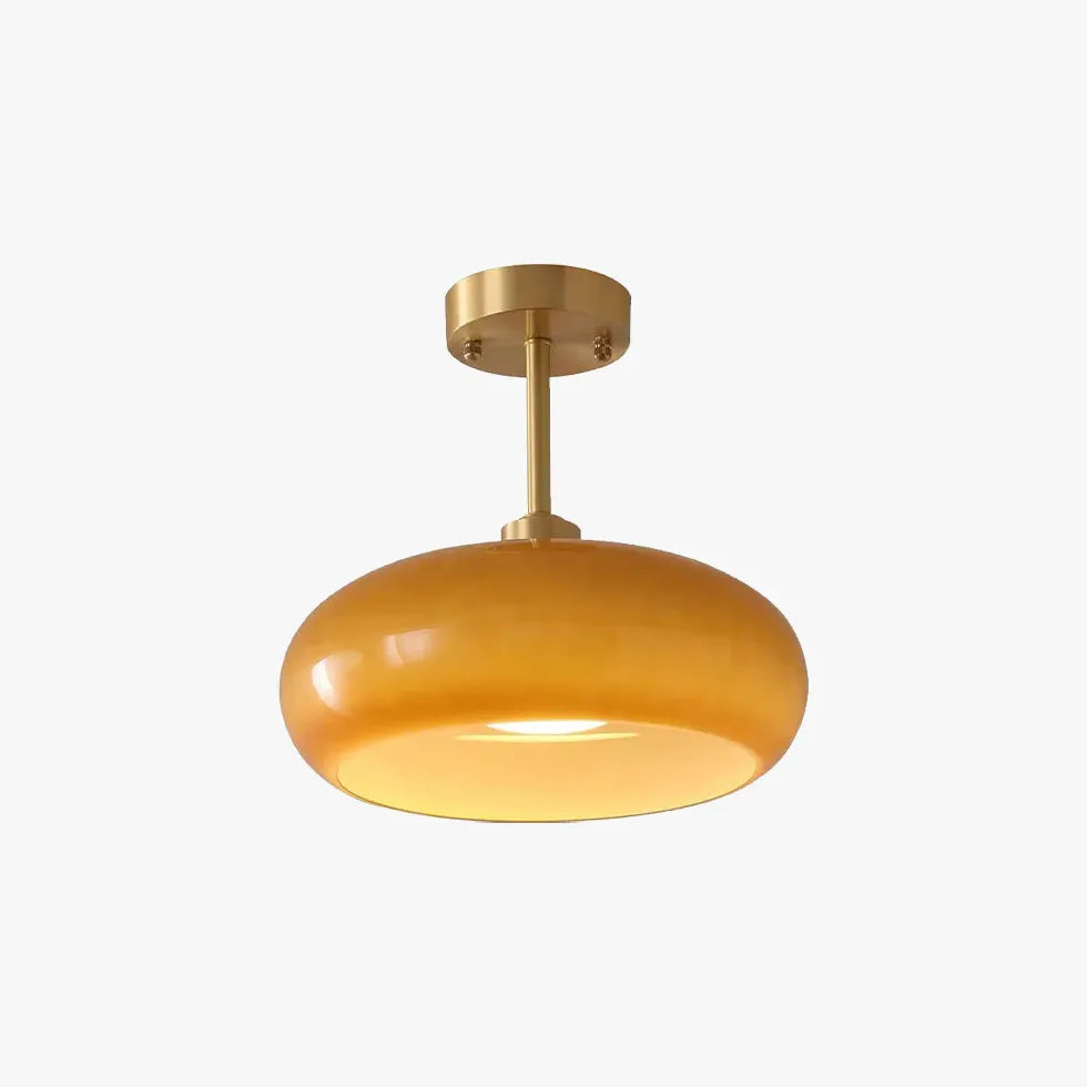 Orange Vintage Glass LED Ceiling Light