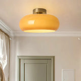 Orange Vintage Glass LED Ceiling Light