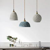 Ceramic Texture Single Head Vintage Pendant Light