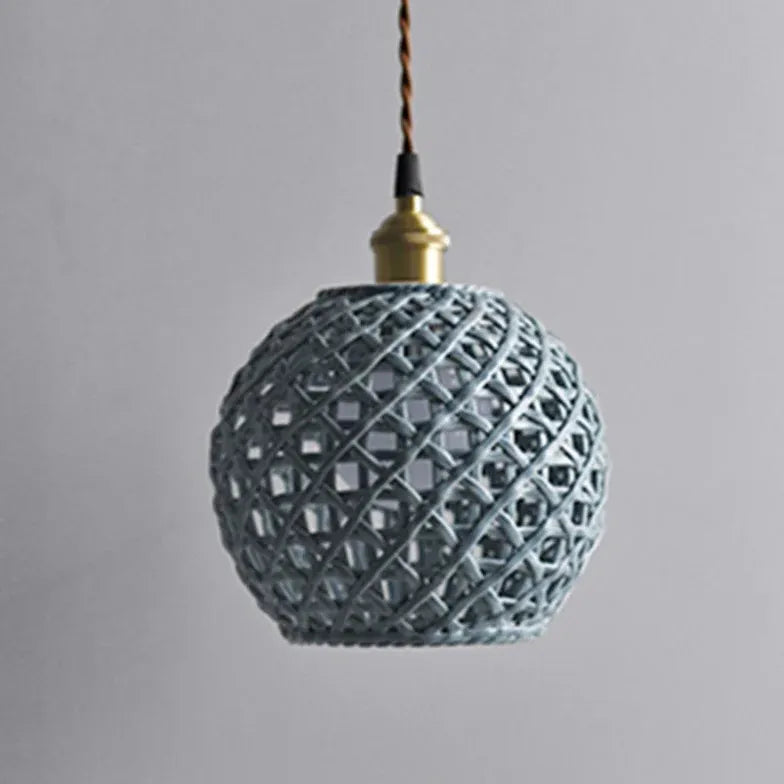 Ceramic Texture Single Head Vintage Pendant Light