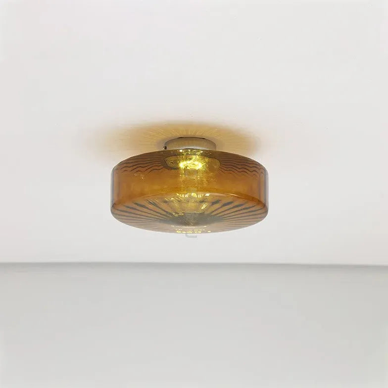 Orange Translucent Glass Vintage Kitchen Ceiling Light