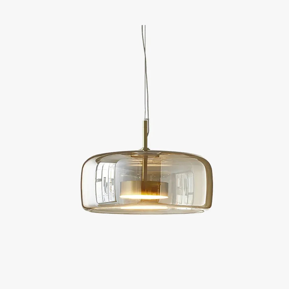 Disc-Shaped Dining Modern Glass Pendant Light