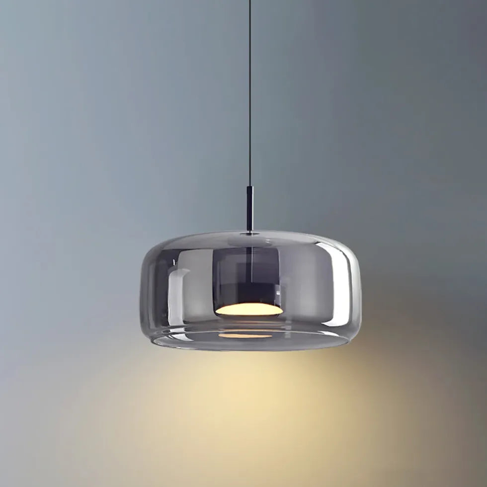 Disc-Shaped Dining Modern Glass Pendant Light