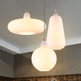 Matte Frosted White Glass Minimalist Pendant Light