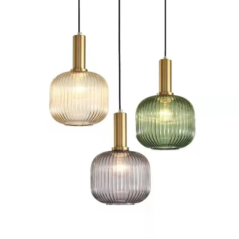 Green Folds Glass Modern Pendant Light