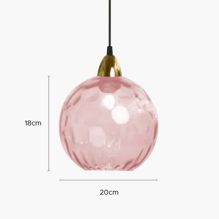 Three-Light Colored Glass Dining Pendant Light