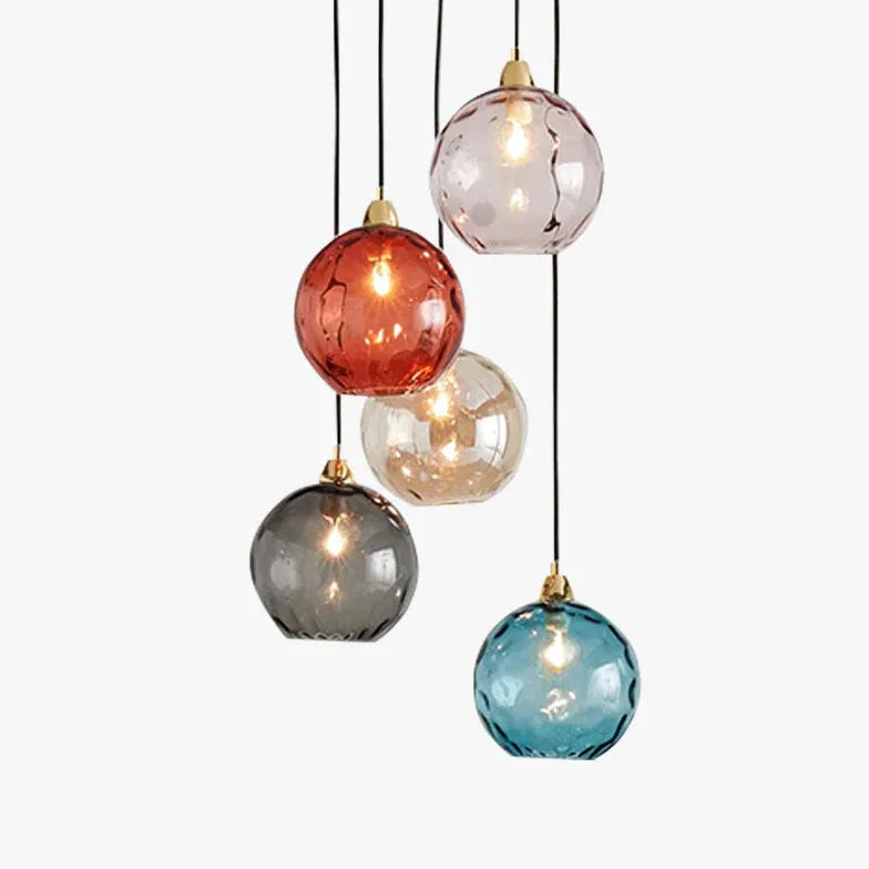 Coloured Glass kitchen pendant light