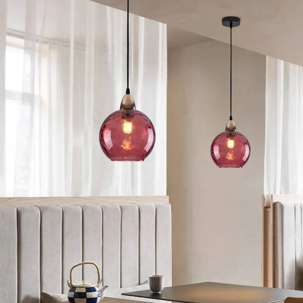 Coloured Glass kitchen pendant light