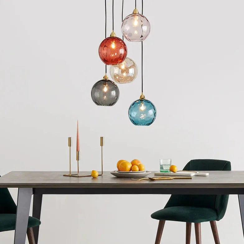 Coloured Glass kitchen pendant light