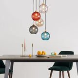 Coloured Glass Dining Room pendant light