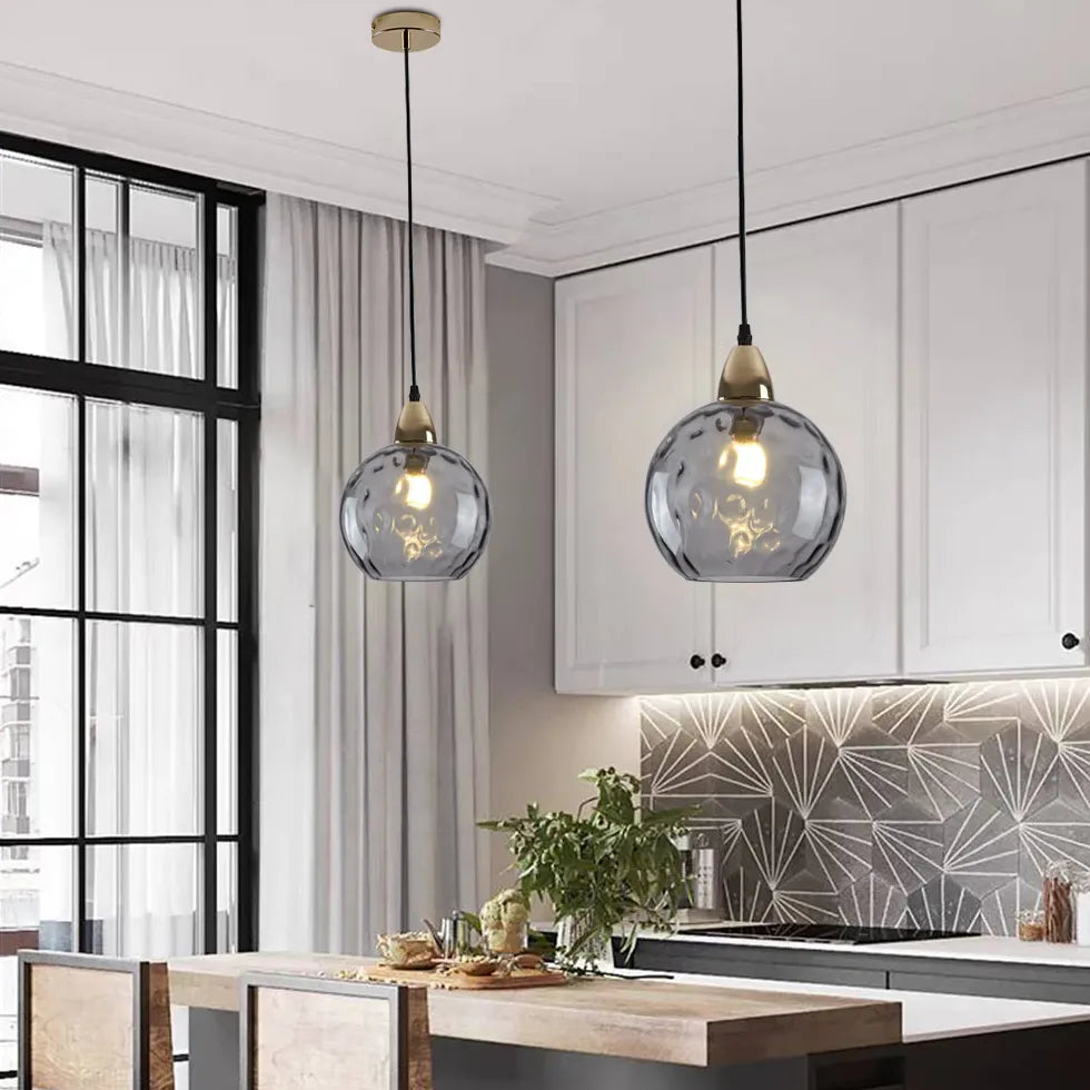 Coloured Glass kitchen pendant light