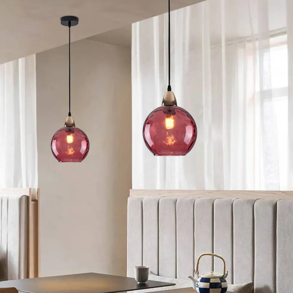 Coloured Glass kitchen pendant light