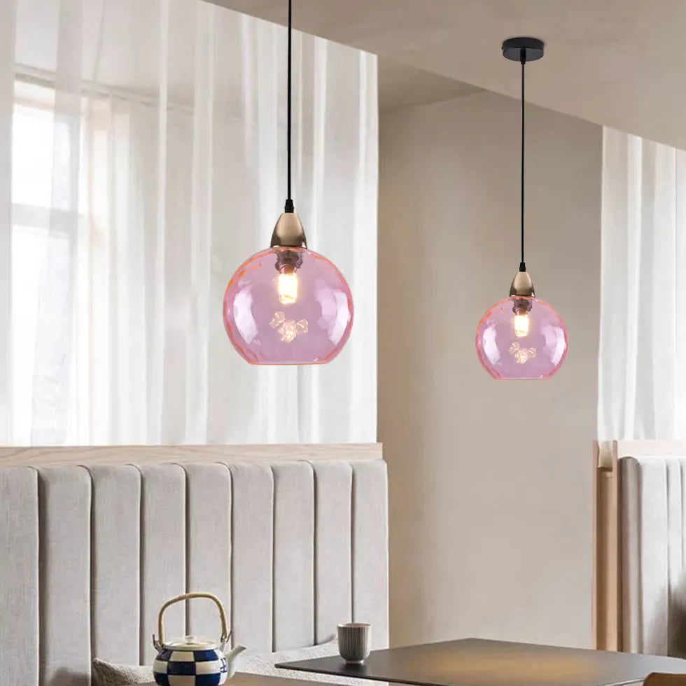 Coloured Glass kitchen pendant light