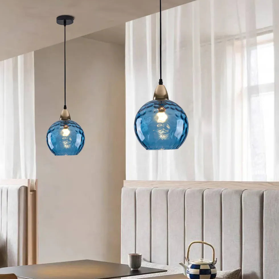 Coloured Glass kitchen pendant light