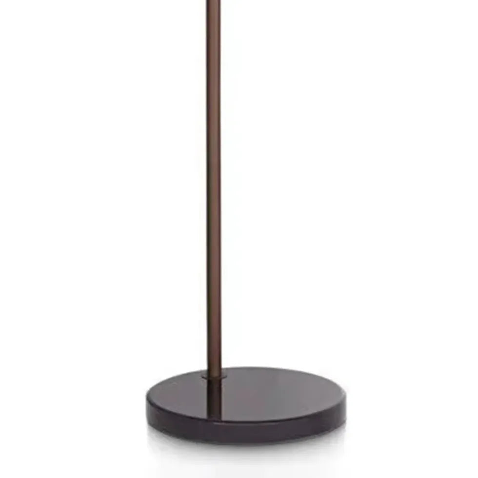 Cylindrical Glass Brown Floor Lamp