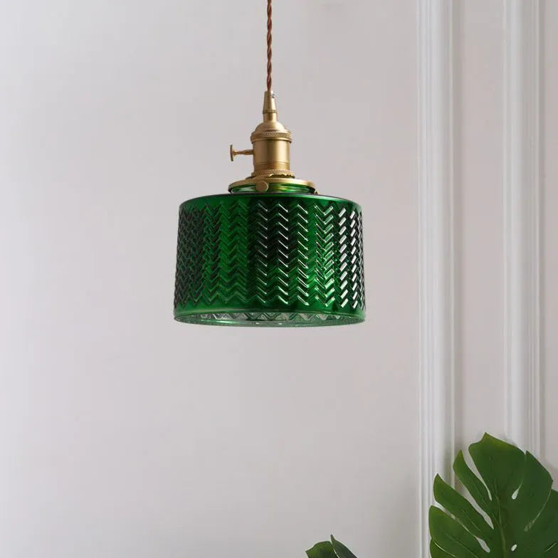 Green kitchen vintage pendant light