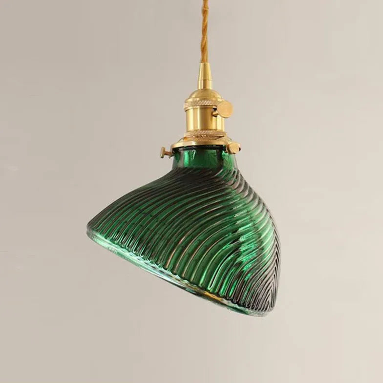 Green kitchen vintage pendant light