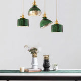 Green kitchen vintage pendant light