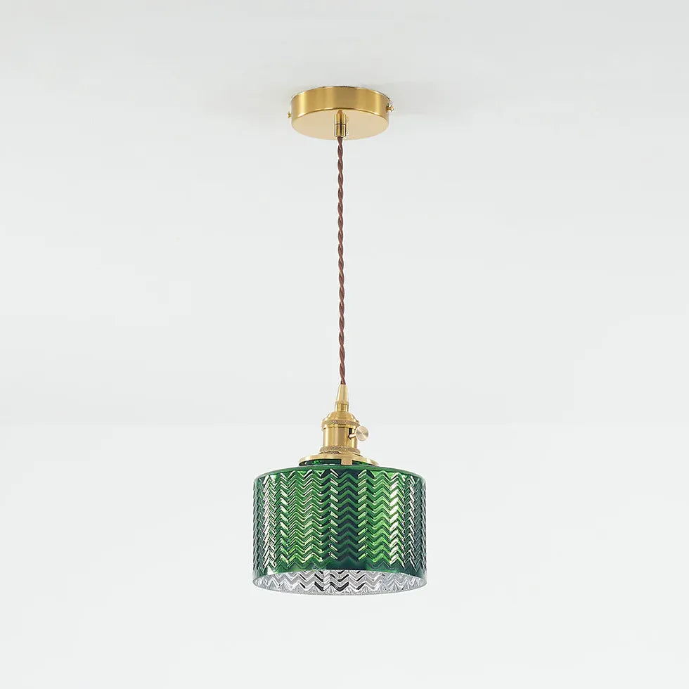 Green kitchen vintage pendant light