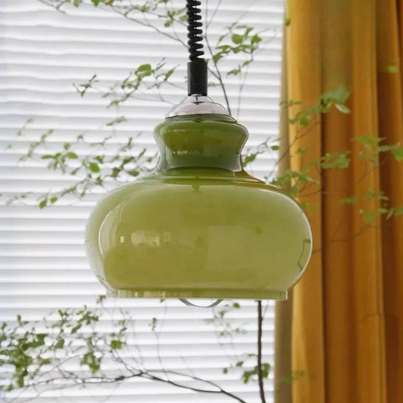 Green Kettle Glass Pendant Light