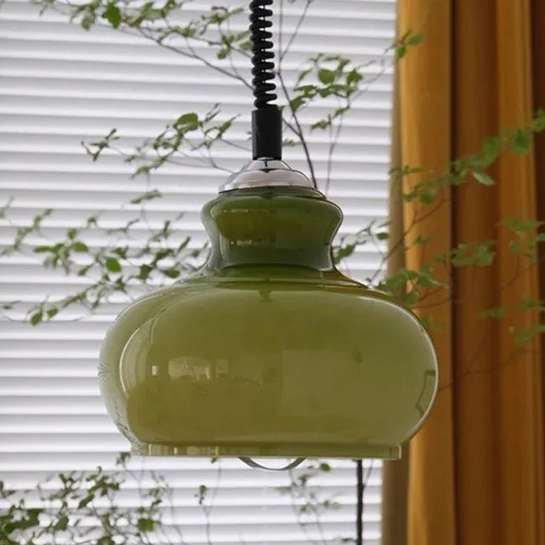 Green Kettle Glass Pendant Light