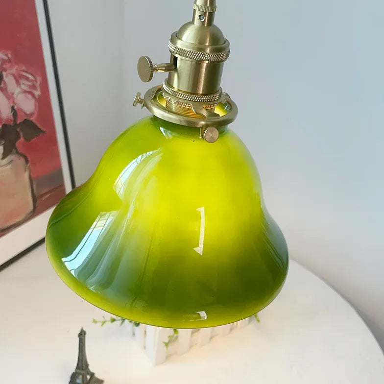 Green Vintage Glass Living Room Pendant Light