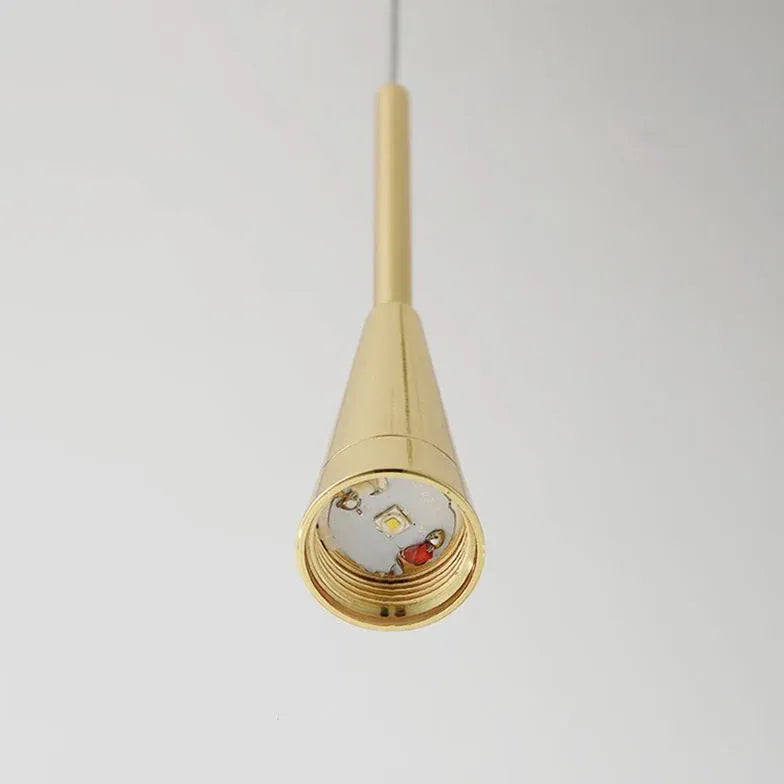 Water Droplet Linearity Gold Kitchen Pendant Light