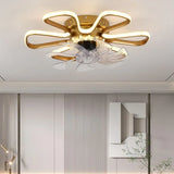 Flower-Shaped Modern LED Fan Pendant Light