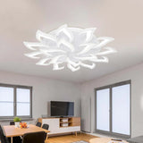 Petal-Shaped White Living Room Ceiling Light