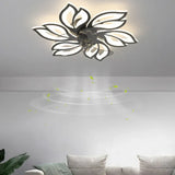 Petal Shape LED Living Room Fan Light