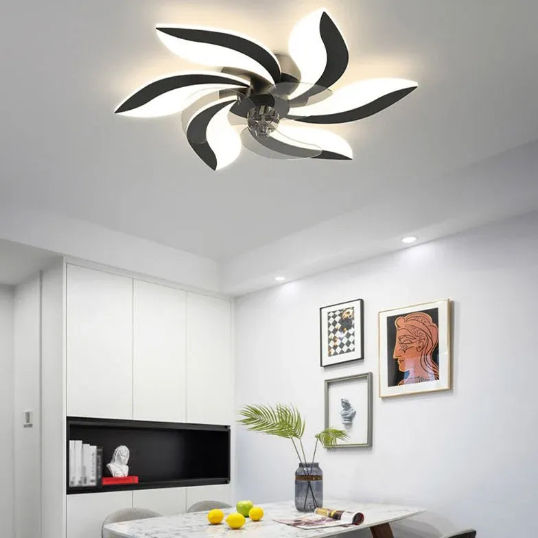 Petal Shape LED Living Room Fan Light