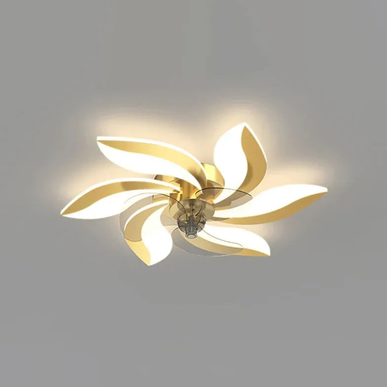 Petal Shape LED Living Room Fan Light