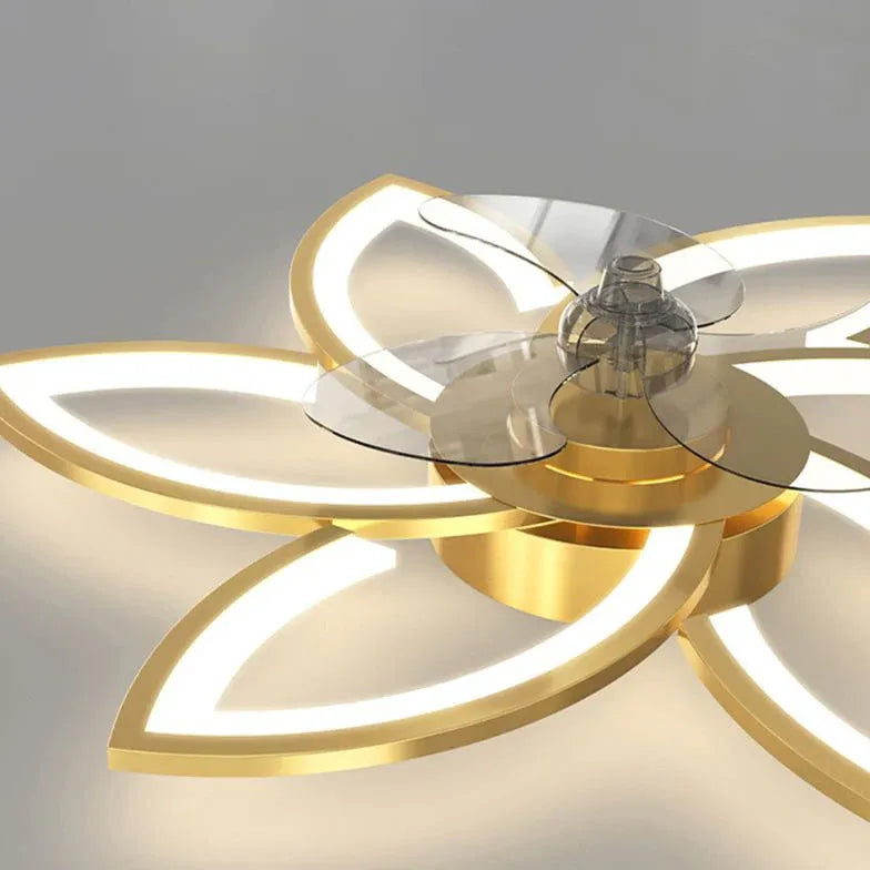 Petal Shape LED Living Room Fan Light