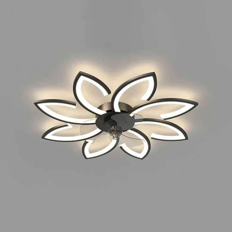 Petal Shape LED Living Room Fan Light