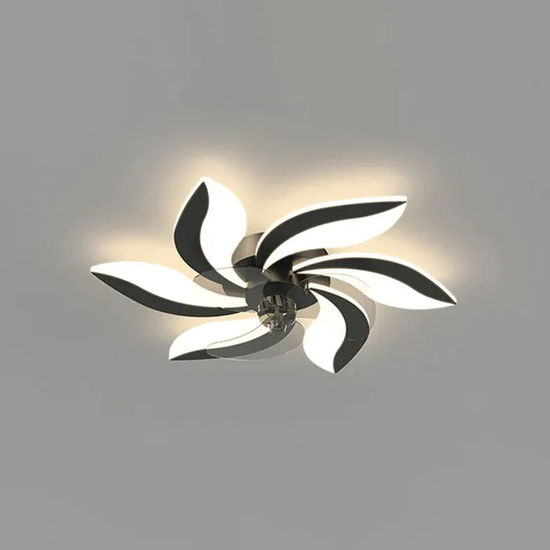 Petal Shape LED Living Room Fan Light