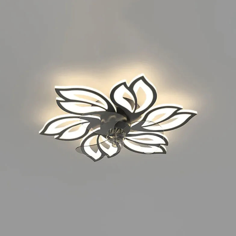 Petal Shape LED Living Room Fan Light