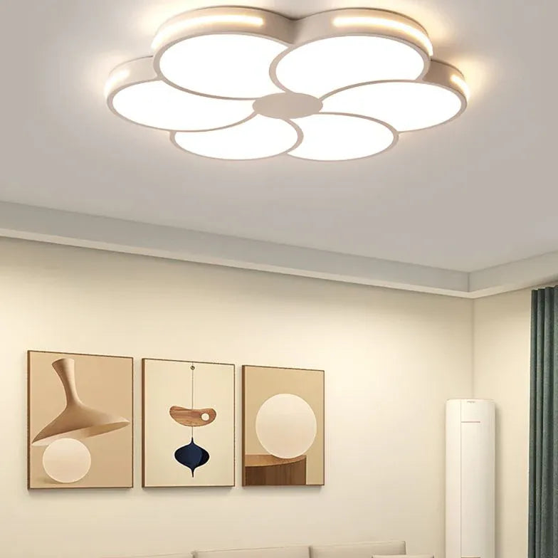 Flower-Shaped White LED Pendant Light