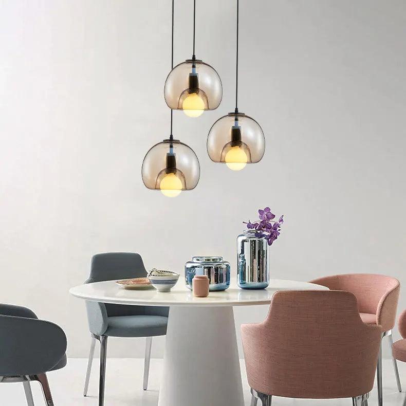 Pendant Light Smoked Glass Nordic Dining Room