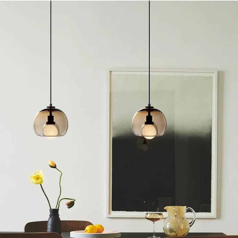 Pendant Light Smoked Glass Nordic Dining Room