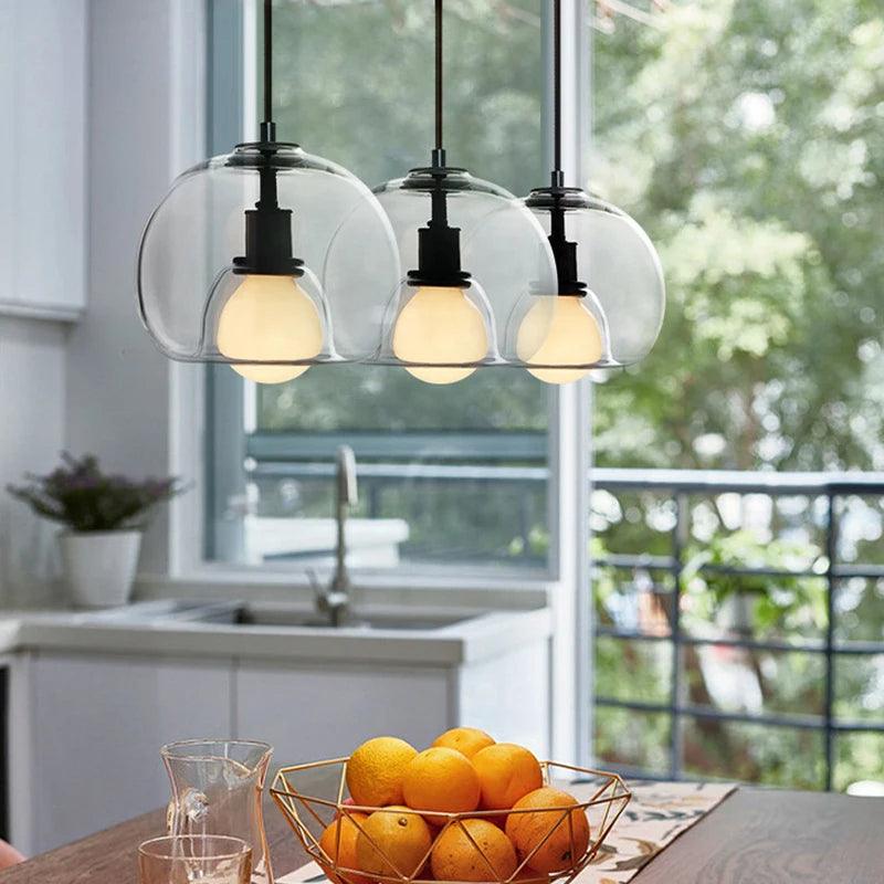 Pendant Light Smoked Glass Nordic Dining Room