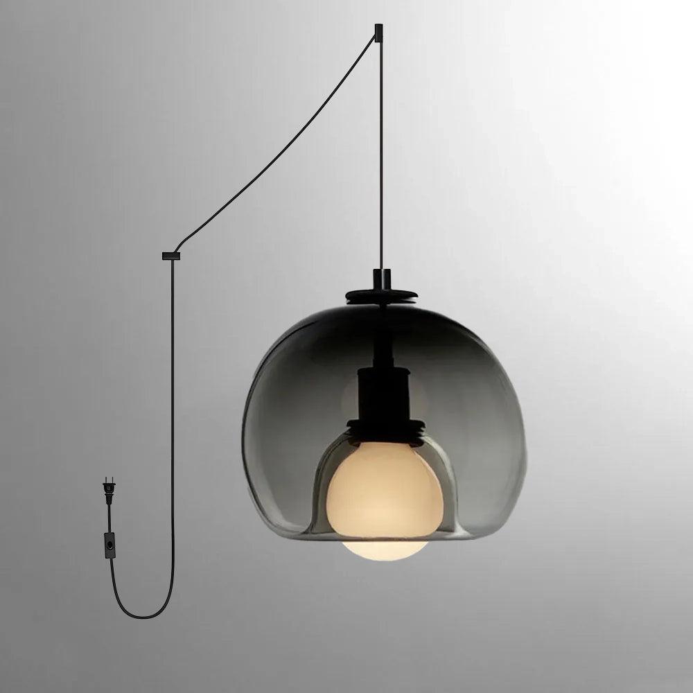 Smoked Glass Pendant Light Nordic Design for Dining Room