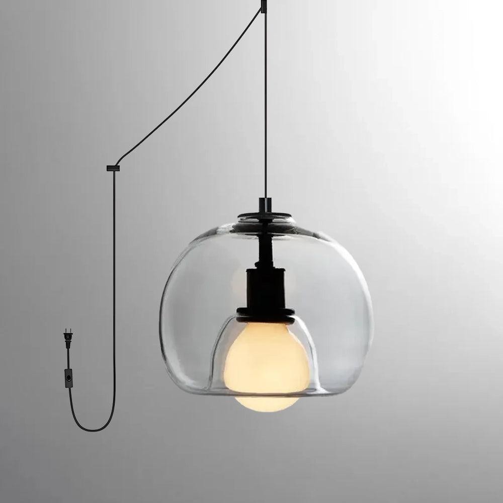Smoked Glass Pendant Light Nordic Design for Dining Room