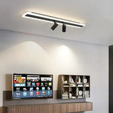 Rectangular Black LED Living Room Ceiling Light