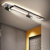 Black Rectangular Long LED Recessed Ceiling Light