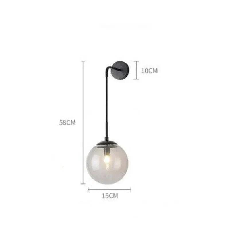 Bubble Glass Wall Light for Modern Bedside