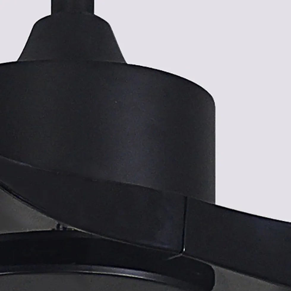 Sleek Black Modern Kitchen Ceiling Fan Light