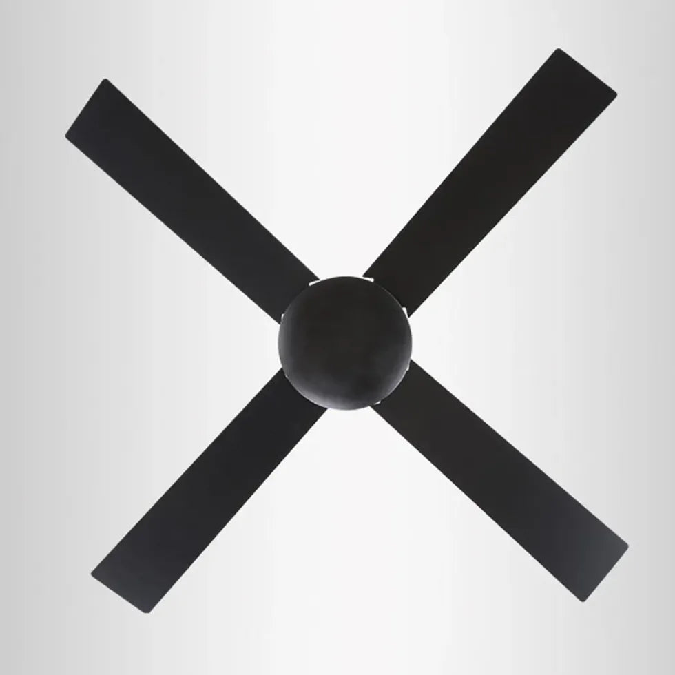 Black Metal Four-Leaf Ceiling Fan Light